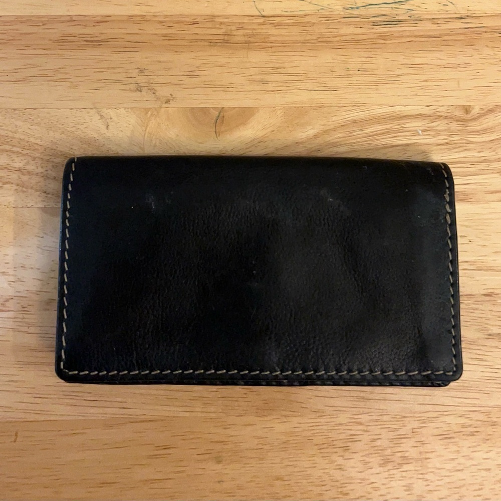 Stetson Black Leather Bi-Fold & Card Holder